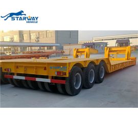 Detachable gooseneck 80 ton 3 Axles Lowbed Trailer For Sale