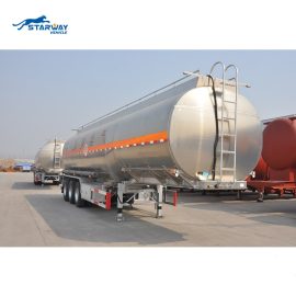 3 Axles Aluminum Fuel oil Tanker Semi Trailer For Sale