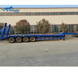 3 Axles 60 ton lowbed semi trailer For Sale