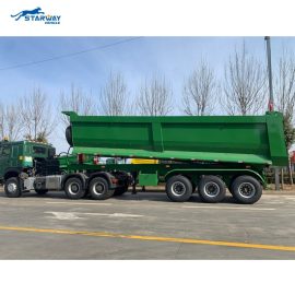 3 Axles U Type Dump Truck Trailer With HYVA hydraulic