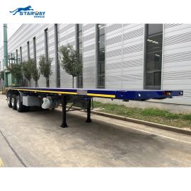 3 Axle 40Ft 60Tons container Flatbed Semi Trailer