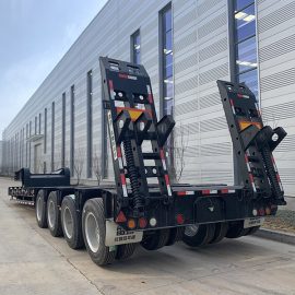 Tri axles 50 ton Lowboy Truck Trailer for Sale