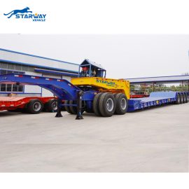 4 lines 8 axles 120 ton lowbed semi trailer for sale