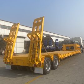 2 lines 4 axles 100 ton lowbed semi trailer for sale