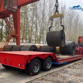 2Lines 4 Axles Lowboy Trailer